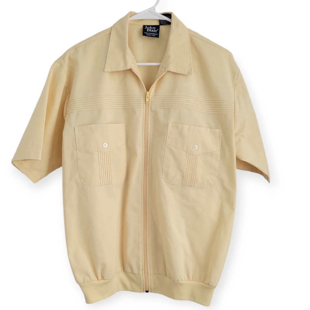 Old School Vintage John Blair Shortsleeve Full Zip Shirt